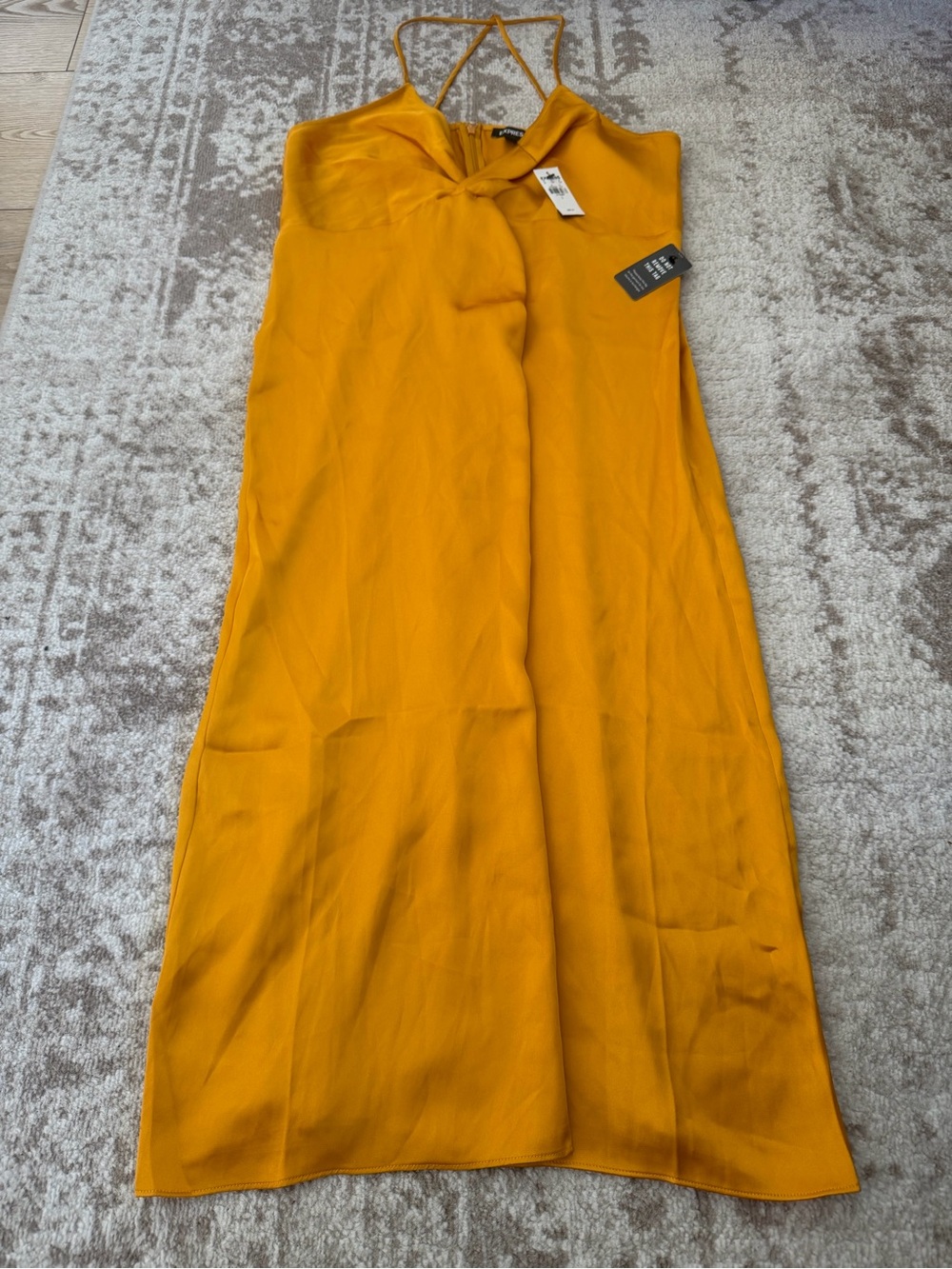 Women’s Express Stylish Mustard Yellow Slip Dress